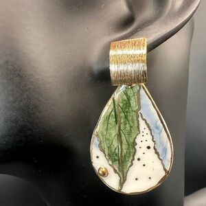 Handmade Luxury Ceramic Earrings – Unique, Lightweight, and Artistic Jewelry